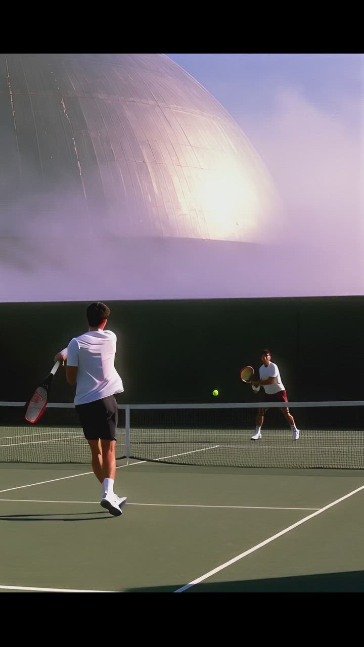 Tennis at the edge of the universe.